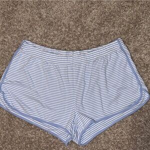 Lake Blue & White Stripe Shorts